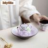150ml Hand-painted Wisteria Flower Gourd Teapot Traditional Tea Infuser Pot Tea Maker Kettle With Ball Hole Drinkware Decoration
