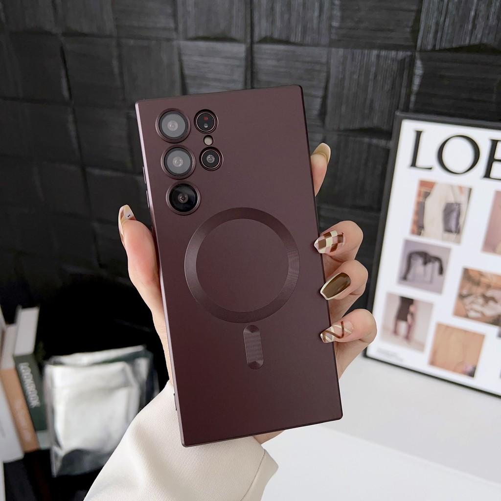 Charging Wireless Magnetic Mobile Phone Case For Samsung Galaxy S21 Tool Ultra