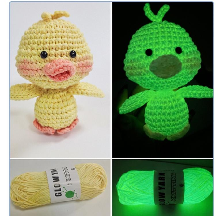 2mm Glowing Cotton Yarn for Handmade Hat Crochet Thread Supplies Knitting Yarn