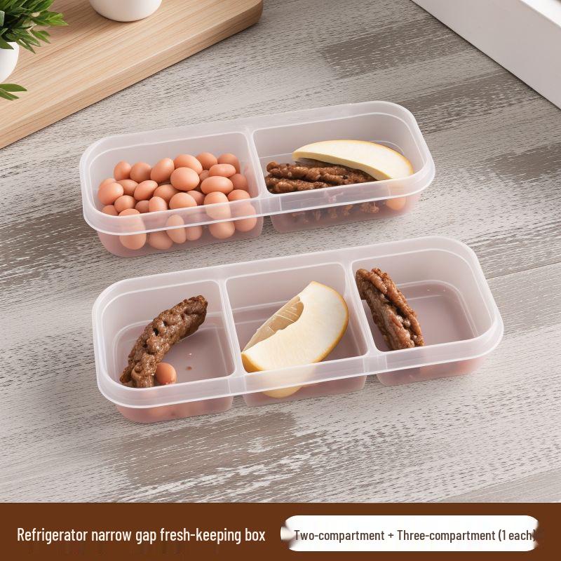 Household Compartmented Fresh-Keeping Box for Refrigerator - Ideal for Frozen Meat, Vegetables, and Food Portioning
