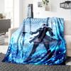 Name Custom NieR Automata 2B Print Flannel Blanket High Quality Warm Comfortable Cover for All Seasons Perfect for Gifts Home Decor