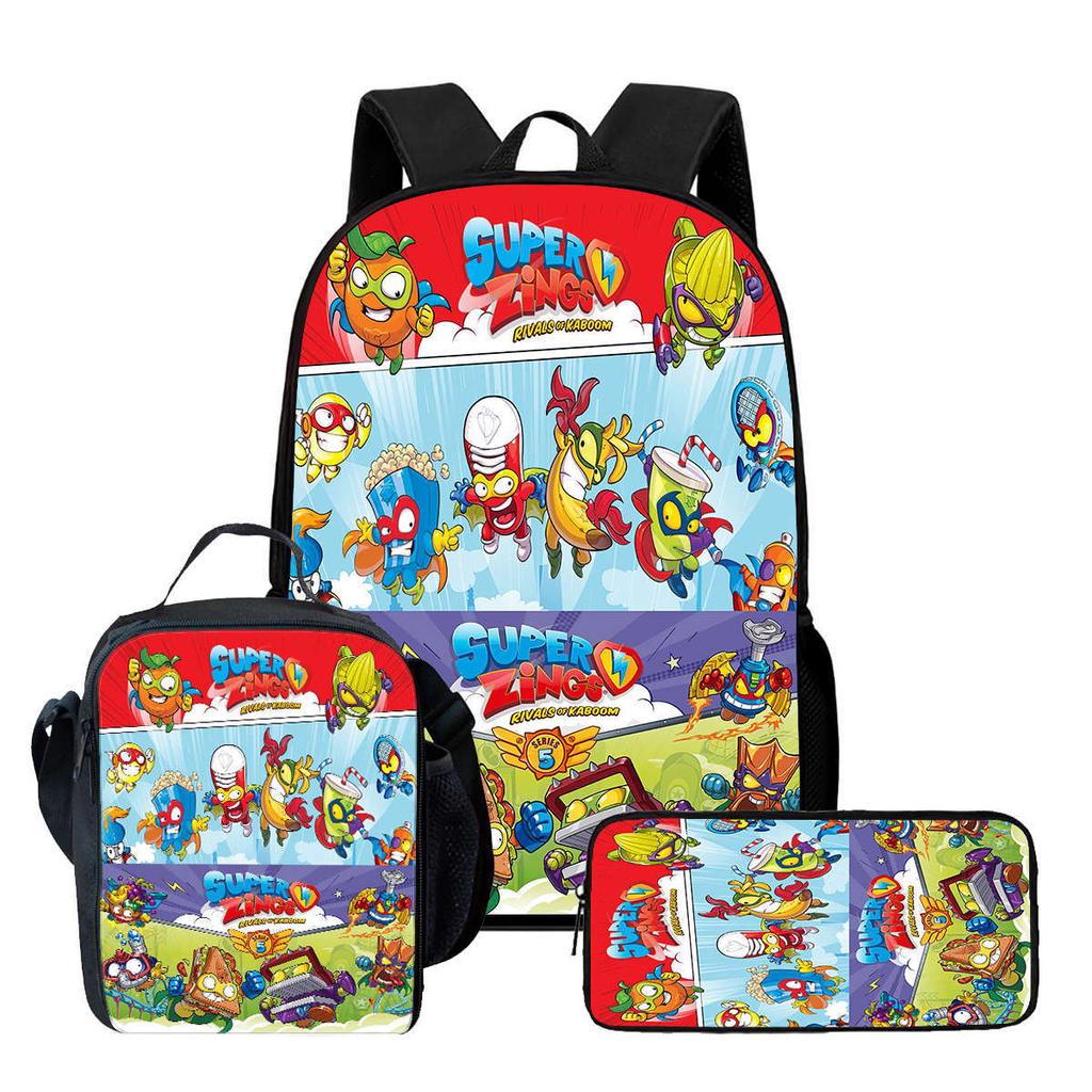 Super Zings Student Learning Essential Comfortable School Bag Cross-Border Co-Ed Backpack