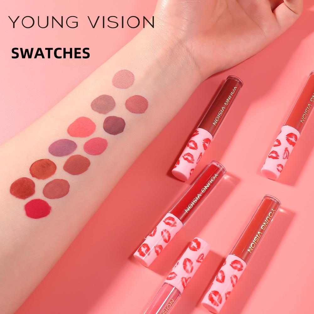 YOUNG VISION 12pcs Single Matte Liquid Lipstick, Long Lasting Velvet Lip Gloss, Non-Fading Liquid Lip Color