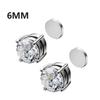 ZAKOL Crystal CZ Strong Magnetic Ear Stud Clip Earrings for Men Women Punk Round Zircon Magnet Earrings Non Piercing Jewelry
