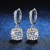 Pendientes de Moissanita de 2,0 quilates para Mujer Tachuelas de Diamante Cultivado en Laboratorio Plata de Ley 925 Joyería Fina Regalo