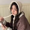 Thickening Knitted Earmuffs Solid Color Earlap Warmer Personality Wool Strappy Ear Muff  Girls