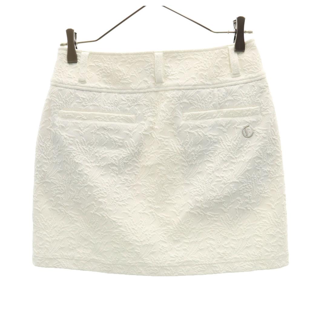 Callaway Overall Handle Golf Jacquard Mini Skirt S White Stretch Women Used