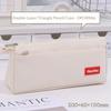 Durable Canvas Pencil Case With Large Storage Pocket Smooth Metal Zipper For School Student Stationery Storage