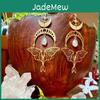 Moonphase Pendant Earrings With Zircon Stones For Women Summer