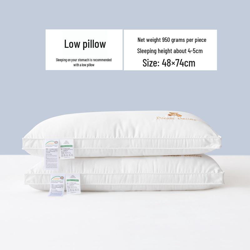Class A Cotton-Soy Fiber Hotel Pillow - Pure Cotton, High Resilience, Neck Support 48*74 cm