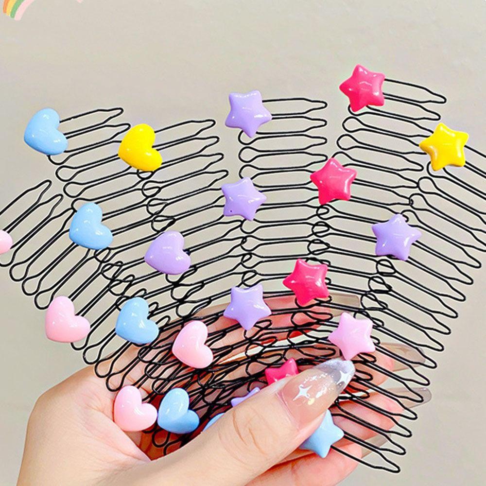 

Bow Invisible Broken Hairpin Heart Fashion Ladies multicolor-love
