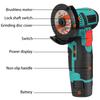 2500W Mini Brushless Angle Grinder with Rechargeable Lithium Battery Cordless Polishing Machine Diamond Cutter