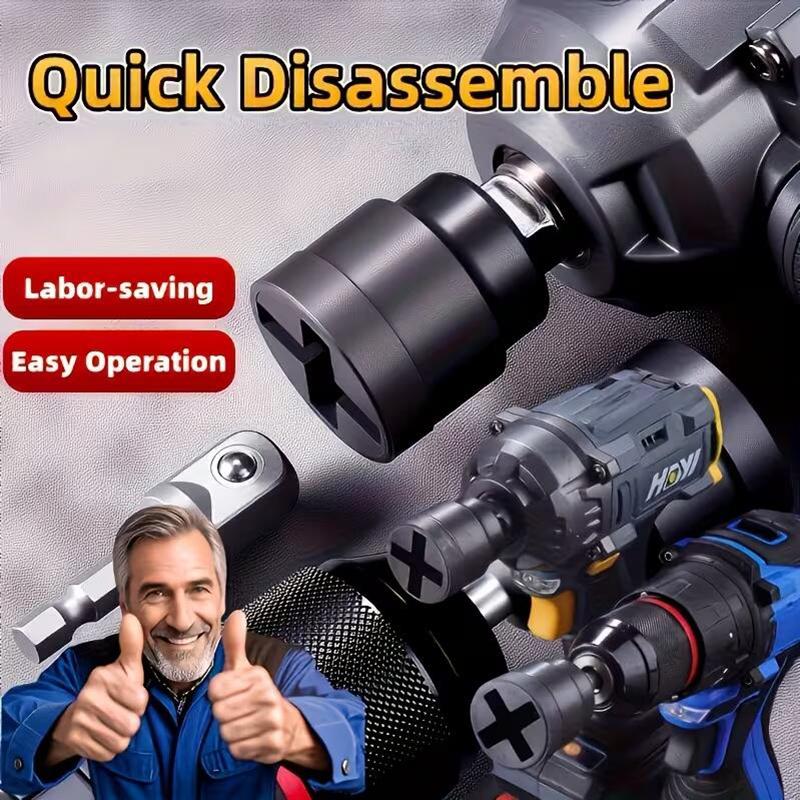 Electric Drill Jack Adapter Impact Wrench Adapter Car Repair Jack Socket Vehicle Maintenance Lift Tool  Labour Save Power Tool
