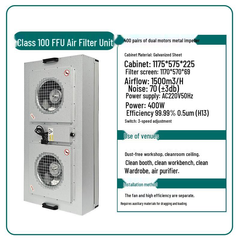 Industrial Air Purifier Fan Filter Unit for Cleanroom Laminar Flow Hood