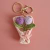Flower Keyrings Crochet Keyrings Handmaking Bouquet Keychain Creative Knitted Flowers  Backpack