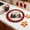 Xmas Party Linen Placemats - Dirt Resistant Table Mats for Winter Kitchen Dining Home Decoration