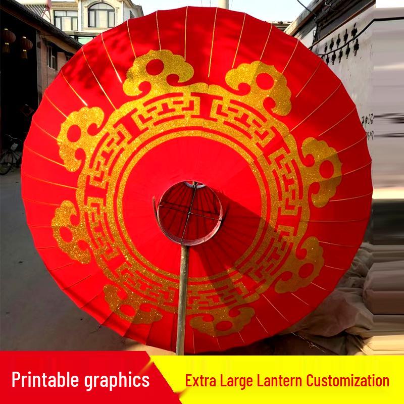 Large Outdoor Waterproof Iron Lantern for New Year and Spring Festival Celebrations