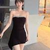 Design sense temperament tube top dress, new high-end sense light luxury small gift dress, socialite will wrap hip skirt women