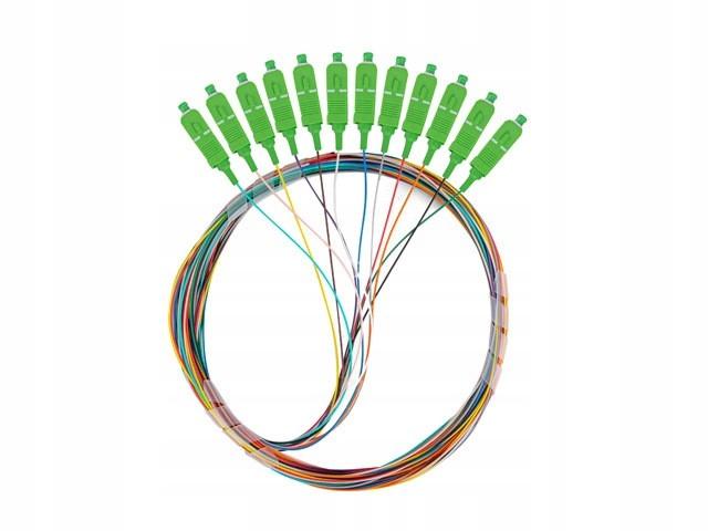 Fiber Optic Pigtail Lanberg SM SC/APC SEMI TIGHT 9/125 G657A1 12X2M Multicolor