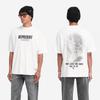 Summer Men's and Women's Oversized White T-Shirt with Represent Godspeed Angel Print