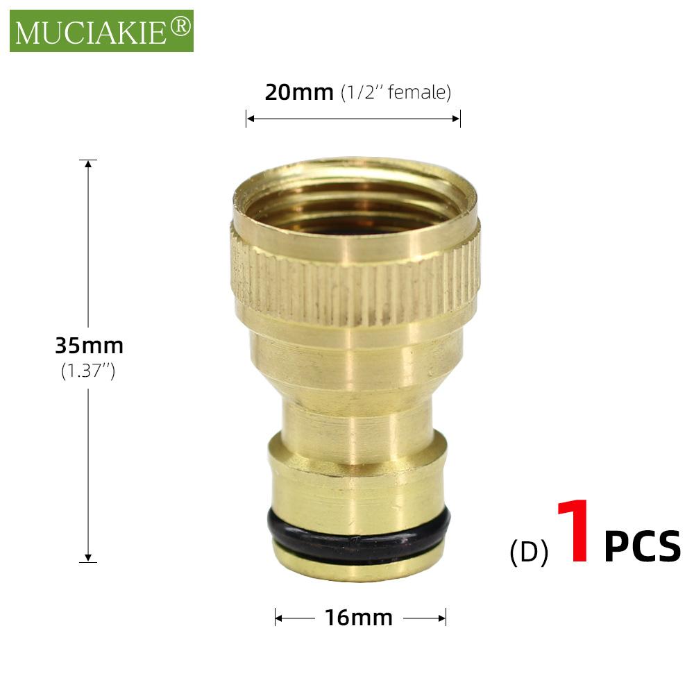 

1/2 3/4 1 латунный кран быстроразъемный соединитель 16 мм 20 мм медный шланговый соединительный адаптер садовый шланг ремонт поливочный пистолет фитинги инструмент