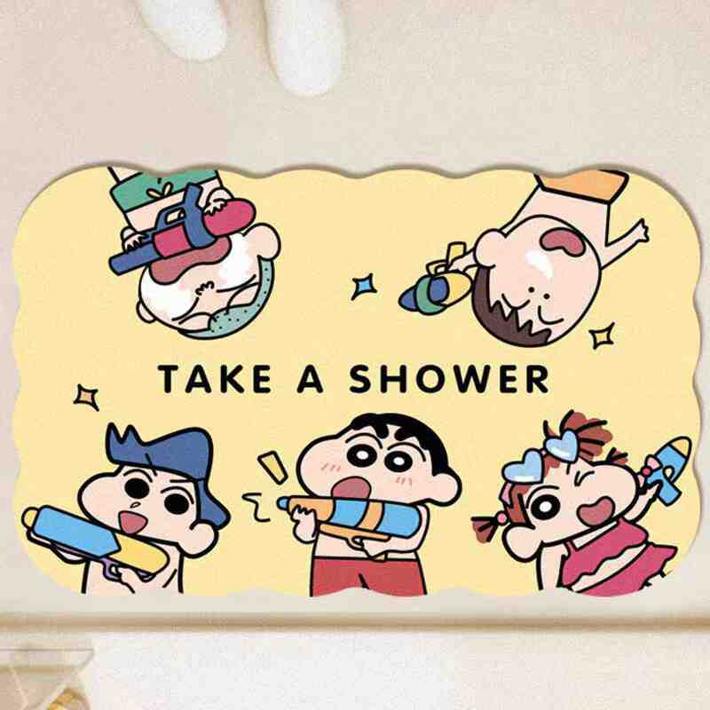 Cartoon Diatom Mud Floor Mat, Anti-Skid Pad At The Door Of The Bathroom, Dirt-Resistant, Wear-Resistant And Easy To Take Care Of, Cartoon Absorbent