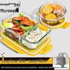 USO Glass Microwaveable Lunch Box with Dividers