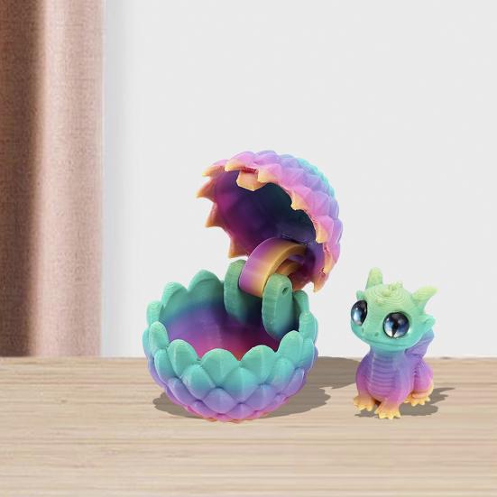 Ovo de Dragão Impresso em 3D com Dragão Dentro Ovo de Dragão Misterioso Brinquedo Fidget Colecionável de Fantasia Presentes para Recheio de Cesta de Páscoa Decoração para Casa e Escritório