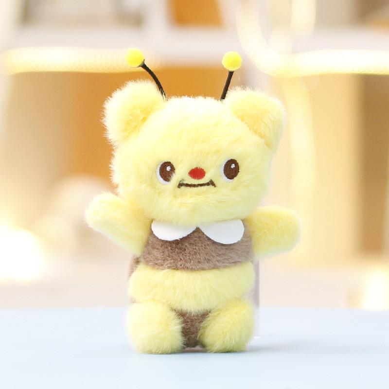 Plush Butter Bear Keychain Toy Stuffed Doll Pendant Cute Decoration Gift Kids