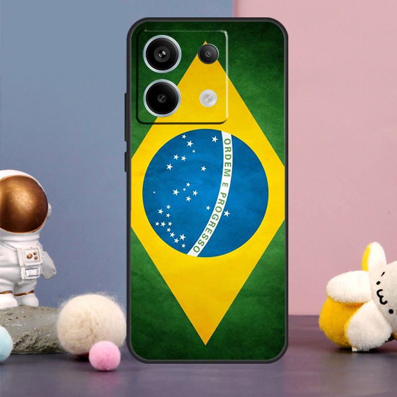 Brasilien Fahne Hülle Für Xiaomi Redmi Note 15 Pro Plus 10 11 12 13 14 Pro Redmi 15 15C 14C 10C 12C 13C Abdeckung