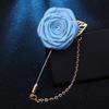 Manschettknappstillbehör Ros Krage Nål Blad Lapeldekoration Herr Corsage Tyg Blommig Märke