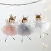 Mesh Xmas Tree Pendant Doll Girl Hanging Pendant Christmas Tree Decor  Wall Hanging