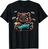 Roztomilá herní kočka hrající videohru Pew Pew Anime kotě Vtipný dárek Unisex tričko