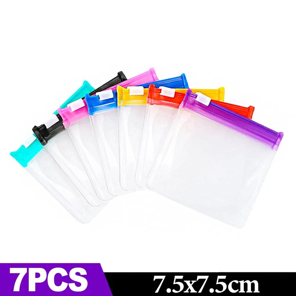 

70/7Pcs Mini Pill Dispenser Bags Protable Travel Jewel Pouch with Sliding Zipper Self-sealing Waterproof Storage Organization