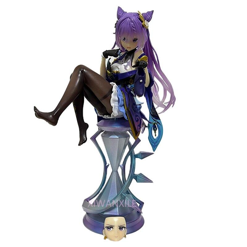 17cm Genshin Impact Keqing Sexy Girl Anime Figure Genshin Impact Klee Action Figure Paimon Figurine Collection Model Doll Toys