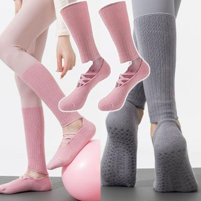 New Cotton Pilates Socks Harajuku Street Breathable Yoga Socks Non-Slip Grip Casual Strappy Grip Sock