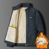 Spring and Autumn New Style Middle and Young Men's Stand Collar Jacket Casual Dad Top Polar Fleece Jacket