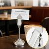 Portable Stainless Steel Table Number Stand Vertical Multifunctional Price Tag Holder Menu Card Clip Bakery