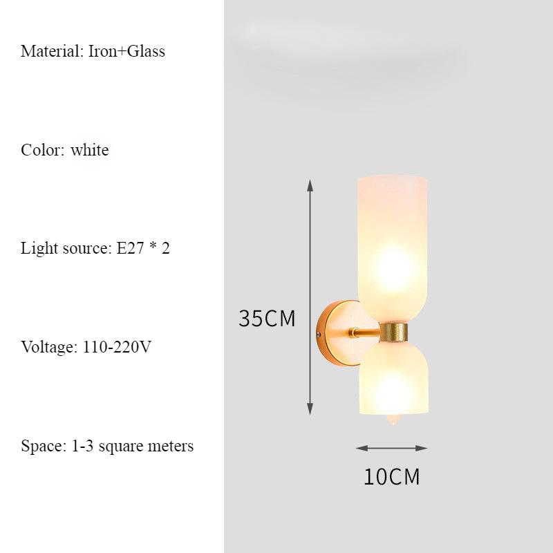 Modern Simple Colored Glass Wall Light Nordic Originality Corridor Corridor Bedside Board Room Decoration Wall Light LED Luster