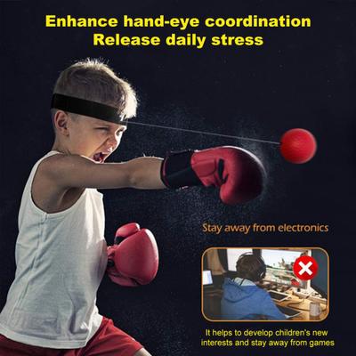 Boxing Reflexes Ball with Headband Speed Reaction Accuracy Focus Hand Eye Coordination Training