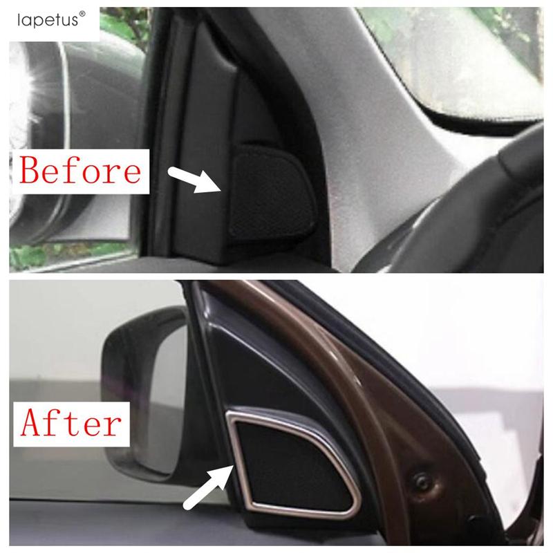 Front Pillar A Audio Tweeter Loudspeaker Sound Frame Decorative Sequ Cover Trim For VOLVO XC60 2012 - 2017 Metal Accessories
