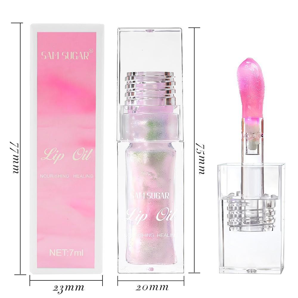 SAM SUGAR Koloryzujący Olejek do Ust Nawilżający Nawilżający Koloryzujący Błyszczyk do Ust Powiększający Usta 6 Kolorów Gładki Pomadka w Płynie Hurtownia