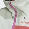 Adidas Terrex Mys 3L Gtx Jacket With Patchwork Design And Brand Logo Print Outdoor Sports Hooded Jacket Women Jacket Off-White HC7735