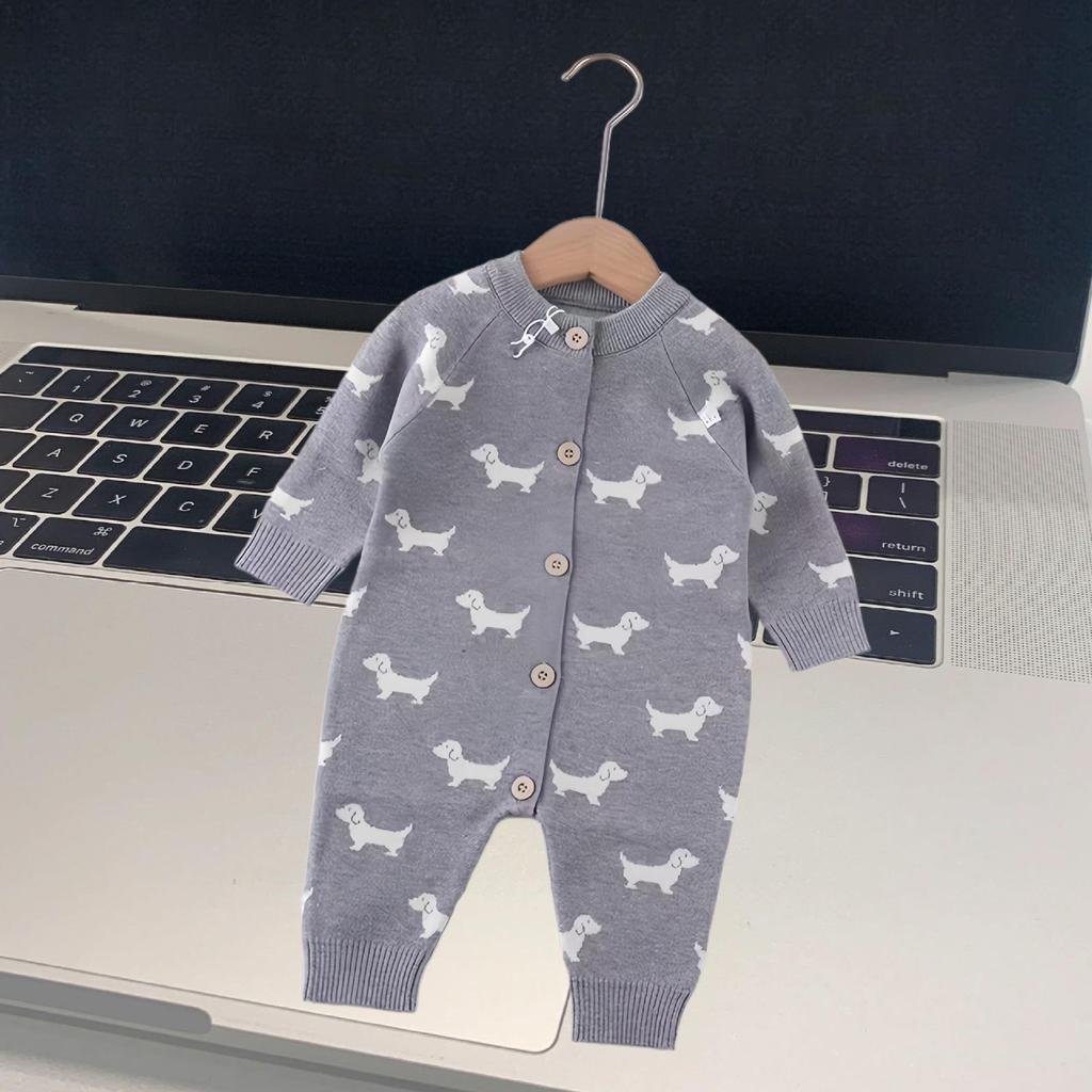 2024 Autumn/Winter Infant & Toddler Sweaters & Jumpsuits: Newborn Romper, Full-Print Baby Crawling Clothes.