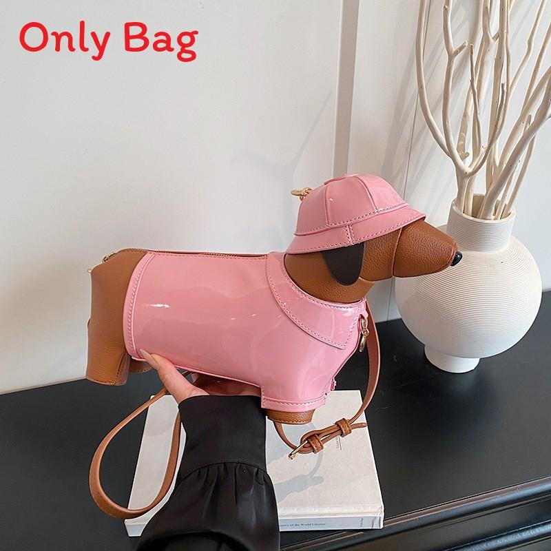 Style Small Dog Shoulder Bag For Women Streetwear Casual Travel Pu Crossbody Purse