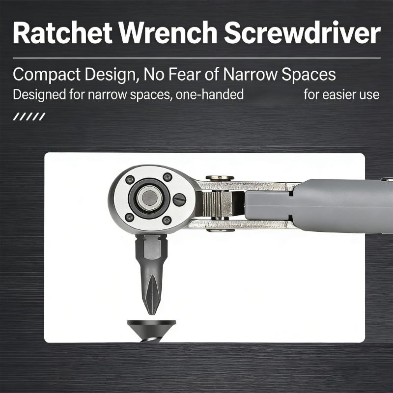Professional Ratchet Wrench Kit Including 18Bits 1Handle for Automotive Repair Furniture Assembly Mechanical Maintenance