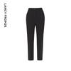 LANCY Straight-Leg Cropped High-Waist Suit Pants