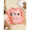 Graphic Print Girls' Long Sleeve Sweatshirt For Spring & Fall, Comfy Pullover Sweatshirt