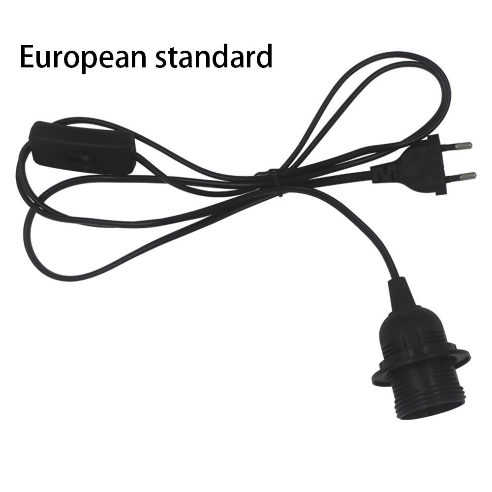 Lamp Base Holder Power Cord Cable 1.8m E27 EU Hanging Pendant LED Light Fixture Lamp Bulbs Socket Cord Adapters With Switch 220V