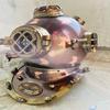 Morski granatowy brązowe wykończenie hełm nurka głębinowego Boston Dekoracja morska żeglarska hełm do nurkowania hełm nurka